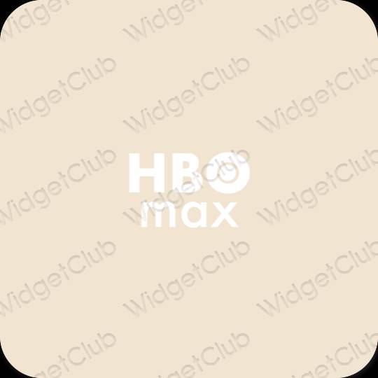 Estetico beige HBO MAX icone dell'app