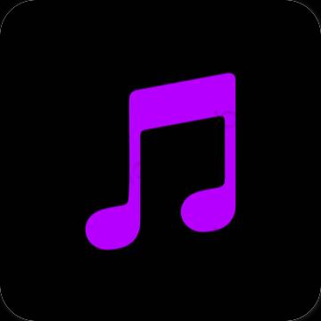 Thẩm mỹ đen Apple Music biểu tượng ứng dụng