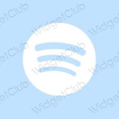 Estetik pastel mavi Spotify proqram nişanları