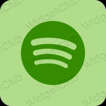 Pictograme pentru aplicații Spotify estetice