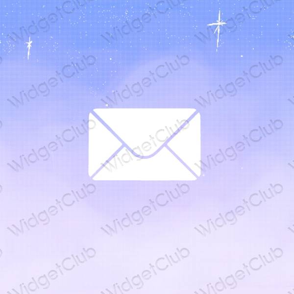 審美的 紫色的 Mail 應用程序圖標