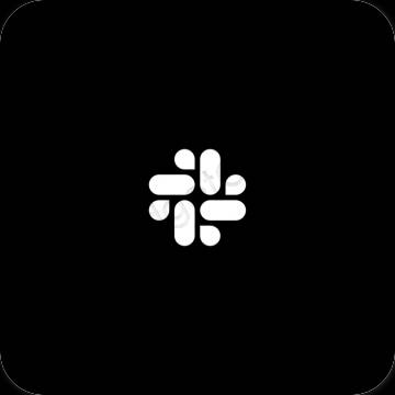 Stijlvol zwart Slack app-pictogrammen