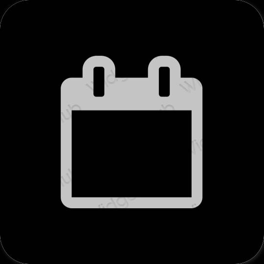 Estetico Nero Calendar icone dell'app