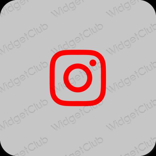Æstetisk grå Instagram app ikoner