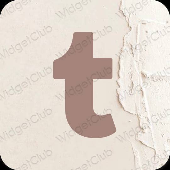 Estetik coklat TikTok ikon aplikasi