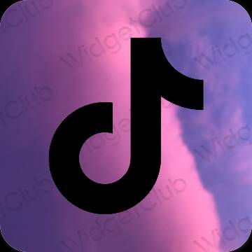 Ästhetisch Schwarz TikTok App-Symbole