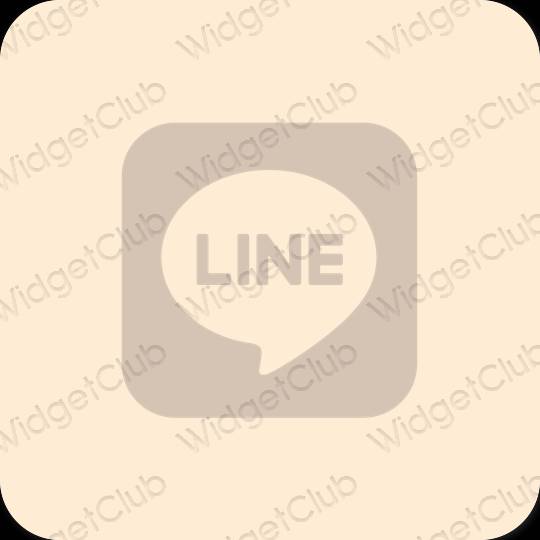 Estetik kuning air LINE ikon aplikasi
