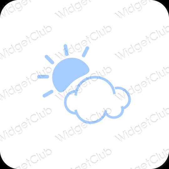 Icônes d'application Weather esthétiques