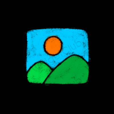 Aesthetic blue Photos app icons