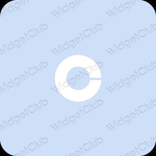 Æstetisk pastel blå Coinbase app ikoner