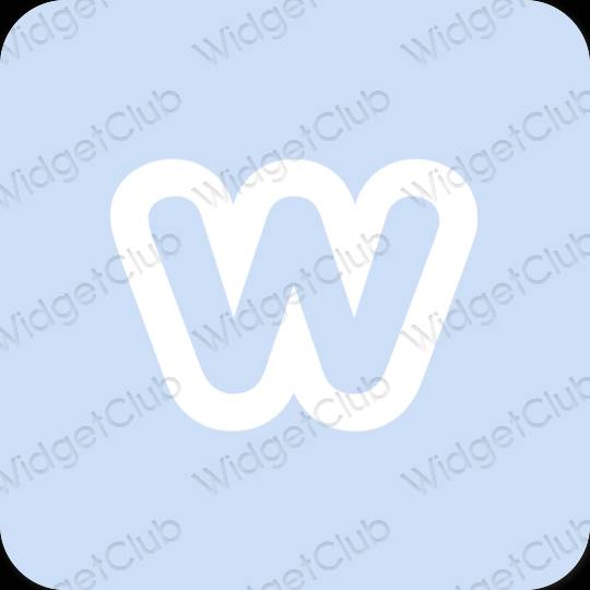 Esthétique bleu pastel Weebly icônes d'application