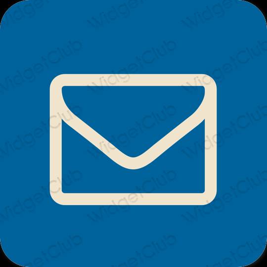 Estético azul Mail iconos de aplicaciones