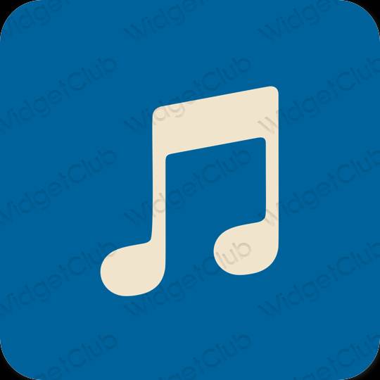 Αισθητικός μπλε Apple Music εικονίδια εφαρμογών