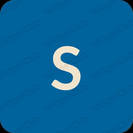 Estetsko modra SHEIN ikone aplikacij