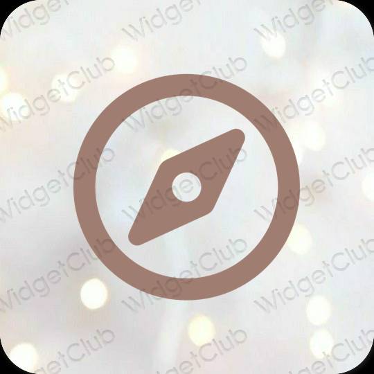 Estetico Marrone Safari icone dell'app