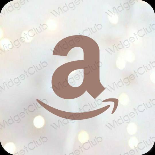 Thẩm mỹ nâu Amazon biểu tượng ứng dụng