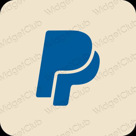 Estetsko bež Paypal ikone aplikacij