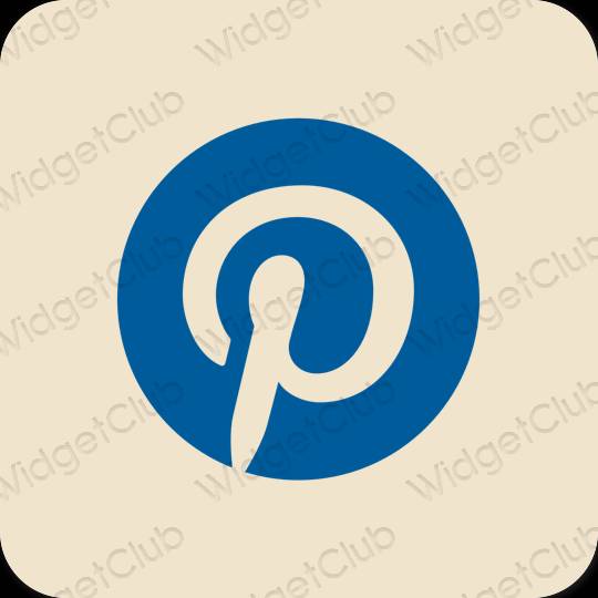 Esztétika bézs Pinterest alkalmazás ikonok