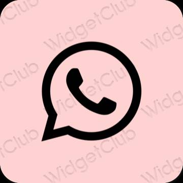 審美的 粉色的 WhatsApp 應用程序圖標