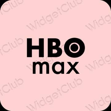 Æstetisk lyserød HBO MAX app ikoner