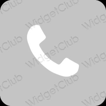 Estético gris Phone iconos de aplicaciones