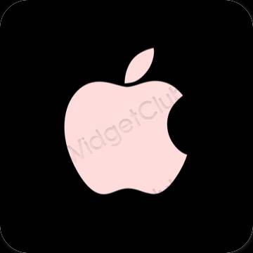 جمالي أسود Apple Store أيقونات التطبيق