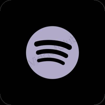 Estetsko Črna Spotify ikone aplikacij