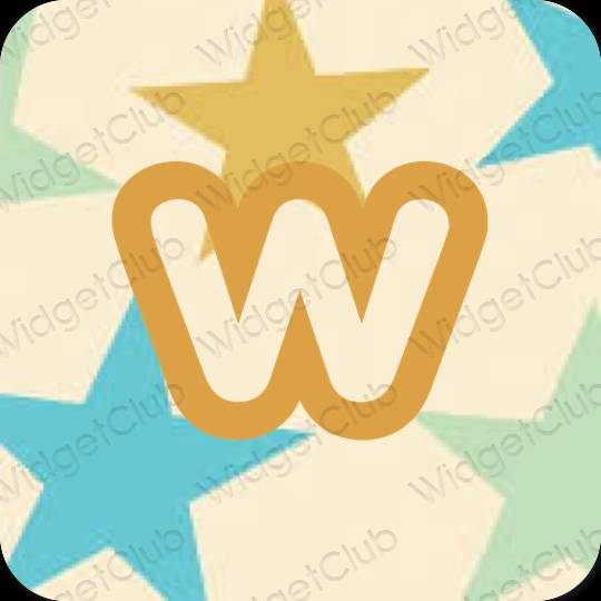 Stijlvol beige Weebly app-pictogrammen