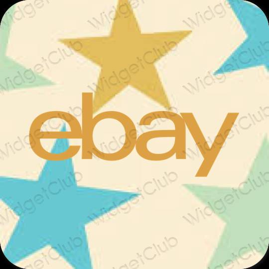 Aesthetic beige eBay app icons