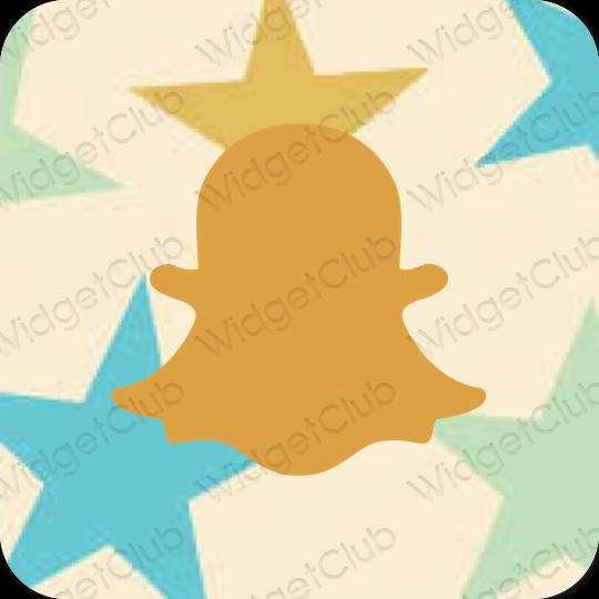 Estetisk beige snapchat app ikoner