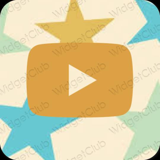 Stijlvol bruin Youtube app-pictogrammen