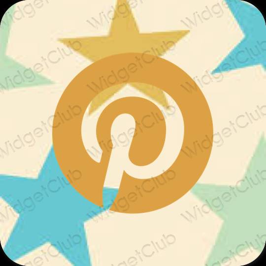 جمالية Pinterest أيقونات التطبيقات