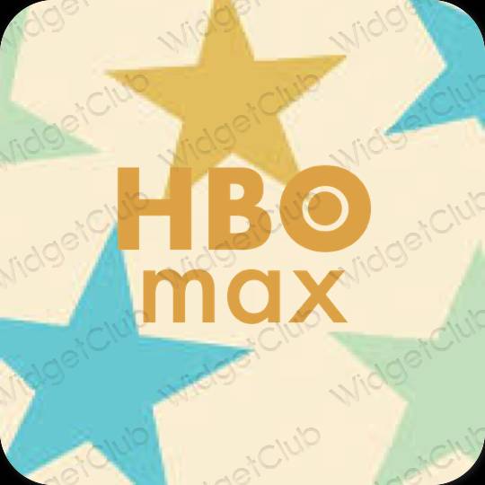 Estetico beige HBO MAX icone dell'app