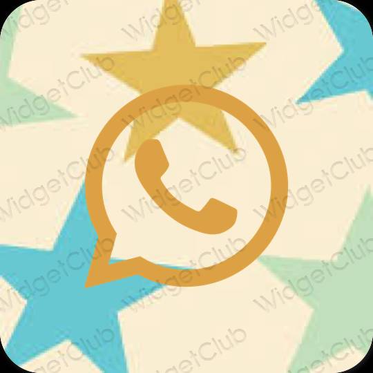 Estetico beige WhatsApp icone dell'app