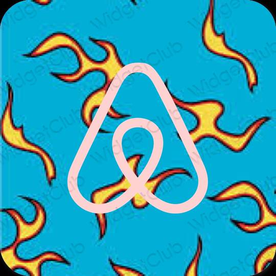 Ästhetisch blau Airbnb App-Symbole