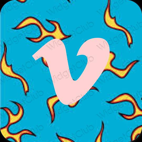 Ästhetische Vimeo App-Symbole