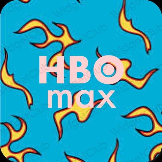 Estetisk blå HBO MAX app ikoner