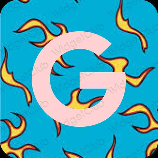 Stijlvol blauw Google app-pictogrammen