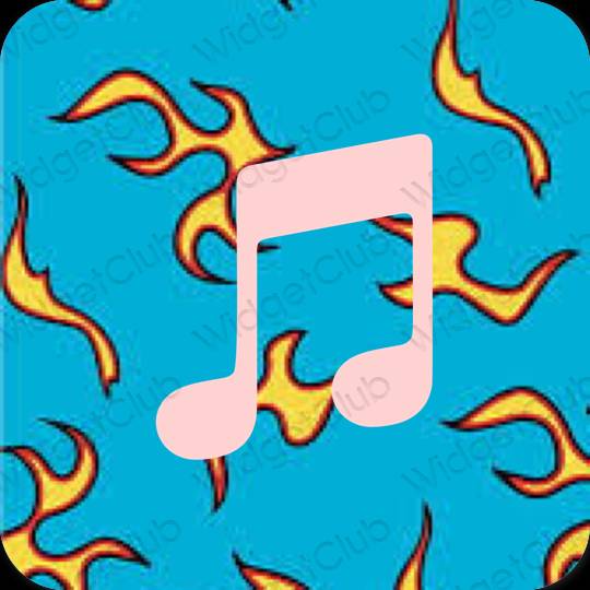 Aesthetic blue Apple Music app icons