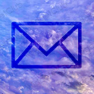 Estetyka niebieski Mail ikony aplikacji