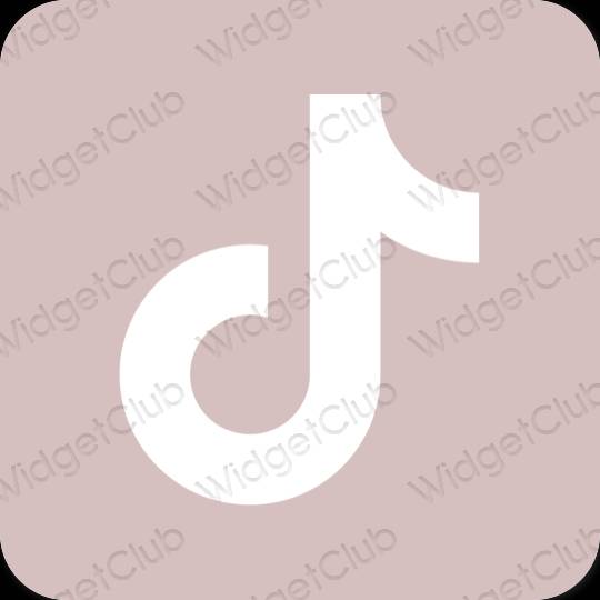 Estético rosa pastel TikTok ícones de aplicativos