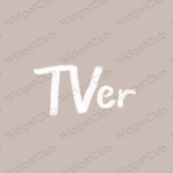 Aesthetic beige Tver app icons