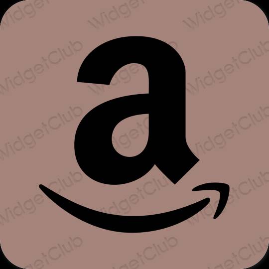 Aesthetic brown Amazon app icons