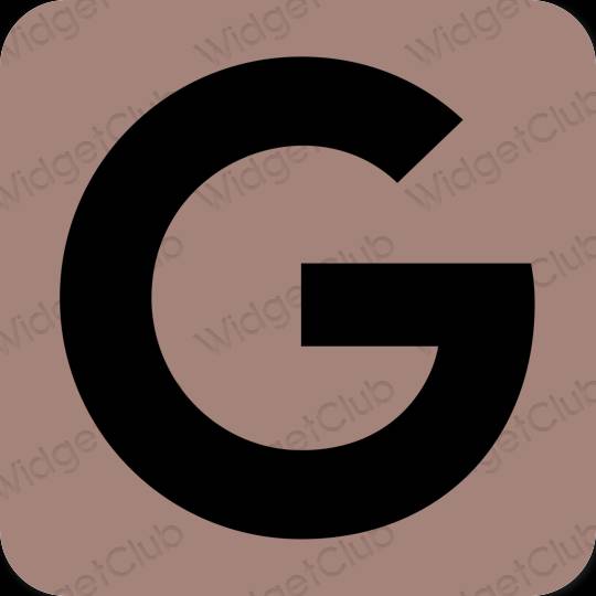 Esthétique brun Google icônes d'application