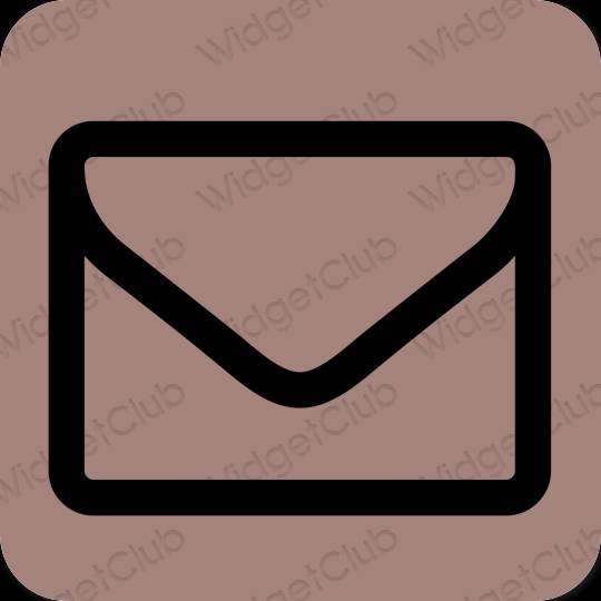 審美的 棕色的 Mail 應用程序圖標