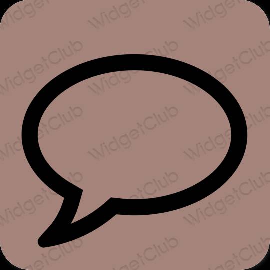 Aesthetic brown Messages app icons