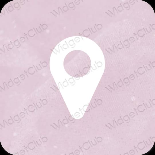 Stijlvol paars Map app-pictogrammen