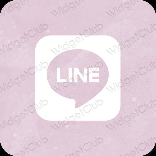 Esthétique mauve LINE icônes d'application