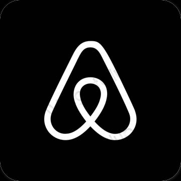 Естетски црн Airbnb иконе апликација