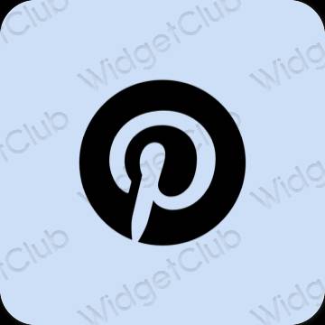 Esztétika pasztell kék Pinterest alkalmazás ikonok
